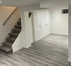bradbury crescent Custom Living Area, stairs and storage