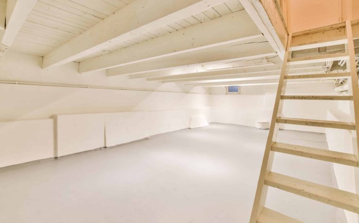 Impressive design of a huge basement with stairs